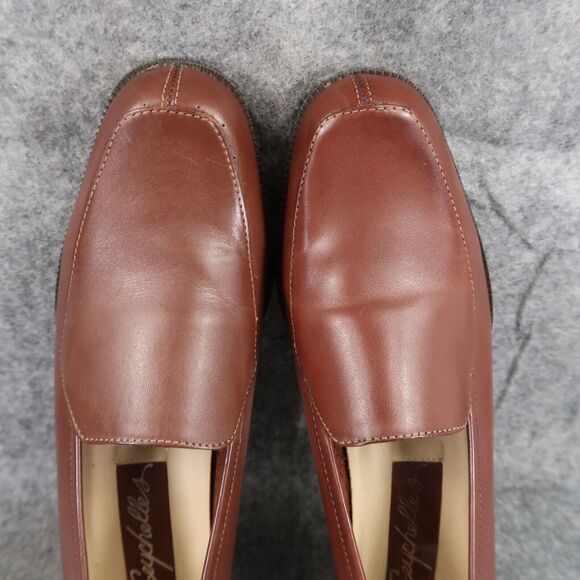 Seychelles Shoes Womens 7 Loafer Pump Classic Fashion Career Leather Brown Joana - Picture 9 of 14